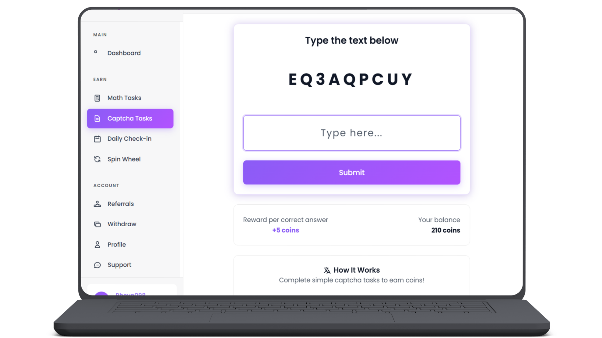 VeraMath - PHP Earning Platform Script - Screenshot